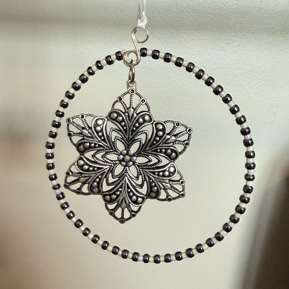 Silver Snowflake Decorative Ornament